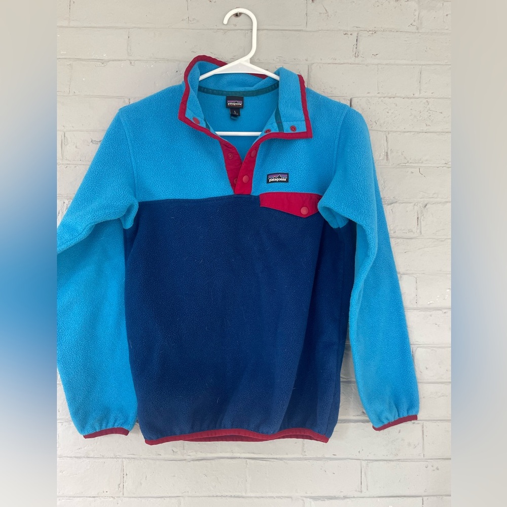 Patagonia Kid’s Blue Fleece Pullover size L